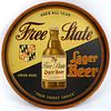 1938 Free State Lager Beer 13 inch tray Serving Tray Baltimore, Maryland