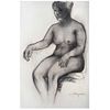 LUIS NISHIZAWA, Estudio de mujer, Firmado, Carboncillo sobre papel, 97.5 x 63 cm