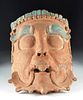 Huge Maya Painted Terracotta Mask of Deity, TL'd