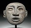 Beautiful Aztec Basalt Face Mask of Youthful Male