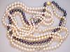 Group of 4 Gold and Pearl Strand Necklaces