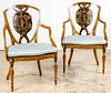 2 Adam Style Paint Decorated Chairs