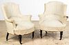 Pair Napoleon III Style Slipper Chairs