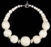 Antique Extra Large Ivory Bead Necklace