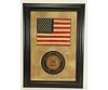 FRAMED UNITED STATES FLAG AND AIR FORCE SEAL