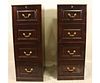 PAIR OF WOODEN FOUR DRAWER FILE CABINETS