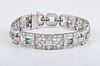 Art Deco Diamond Emerald Bracelet