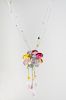 Multi-Gem Flower Necklace by Paolo Piovan