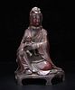 Painted Bronze Figure Of Guanyin