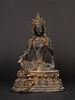 Tibetan Gilt Bronze Figure of Guanyin