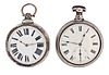 Lot of two 19th century pair cased English lever fusee pocket watches