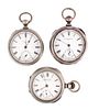 A lot of three Fredonia pocket watches including serial #852