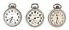 A lot of three Hamilton pocket watches for the U.S. military