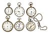 A lot of nine pocket watches