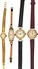 A lot of nine lady's gold wrist watches