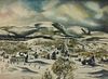 Martin Murray RI Winter Village Landscape Painting