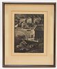 Carroll Thayer Berry Maine Coast Landscape Etching