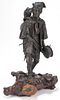 Tokyo School Meiji Monkey Trainer Bronze Sculpture