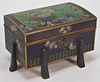 Exceptional Japanese Cloisonne Footed Box