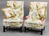 Pair of custom upholstered easy chairs, like new condition.