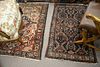 Two Hamaden Oriental throw rugs. 2'6" x 4'6" and 3'3" x 4'9"