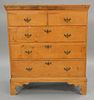 Chippendale two over three drawer chest, 18th century. ht. 43 in.; wd. 38 in.; dp. 19 in.