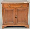 Humidor Cognac cabinet by Benson and Hedges, walnut cabinet with copper interior humidor/cabinet. ht. 27 in.; wd. 28 in.; dp. 18 in.