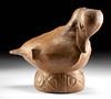Charming Olmec Las Bocas Pottery Duck Effigy Vessel