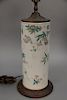 Famille Rose sleeve form vase made into a table lamp. vase ht. 12 in.