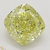 2.09 ct, Natural Fancy Yellow Even Color, VVS1, Cushion cut Diamond (GIA Graded), Appraised Value: $71,600 
