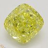 2.14 ct, Natural Fancy Vivid Yellow Even Color, IF, Cushion cut Diamond (GIA Graded), Appraised Value: $261,000 