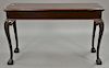 Stickley mahogany hall table on ball and claw feet. ht. 29 in.; top: 16" x 48"