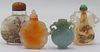 Grouping of (4) Vintage Asian Snuff Bottles.