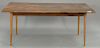 James Dew custom dining table, primitive style. ht. 29 in.; top: 72" x 40"