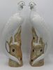Pair of Signed Chinese Blanc de Chine Birds.