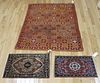 3 Antique And Finely Hand Woven Carpets.
