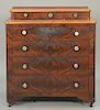 Two Empire mahogany chests, one with mirror. ht. 43 in.; wd. 43 in.; dp. 19 in.