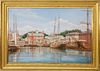 Rodney Charman Oil on Canvas "Derby Wharf, Salem Massachusetts, 1880"
