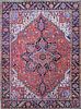 Hand Knotted Persian Heriz Natural Wool Carpet, circa 1930s