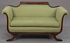 Duncan Phyfe style loveseat. wd. 60 in.