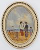 Henry Saint Clair Oil on Board "A Day at the Beach"