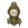 Painted and Gilt-Bronze Mantel Clock