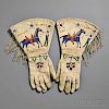 Shoshone Pictorial Beaded Gauntlets