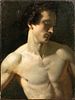 NUDE PORTRAIT OF A MAN OIL PAINTING