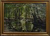 WOODLAND FOREST LANDSCAPE OIL PAINTING