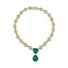 EMERALD/PEARL AND DIAMOND NECKLACE
