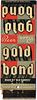 1937 Gold Bond Beer 114mm long OH-CS-1 Cleveland, Ohio