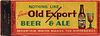 1948 Old Export Beer & Ale MD-CUMB-10 Cumberland, Maryland