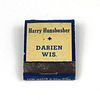 1938 Pabst Blue Ribbon Beer Mini 14 strike Full Matchbook Wi-PAB-Mini1 Harry Hunsbusher Darien Wisconsin