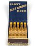 1938 Pabst Blue Ribbon Beer Feature Full Matchbook Walgreens WI-PAB-8f Walgreen's Milwaukee, Wisconsin